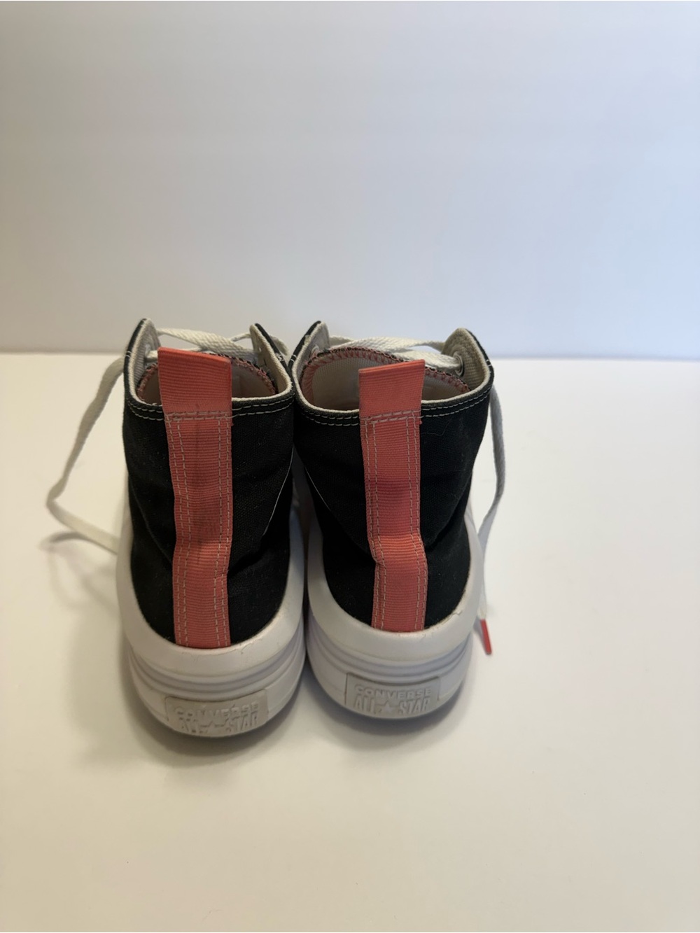 Converse Chuck Taylor Black & White High-Top Platform Sneakers Sz 5 - Picture 5 of 8